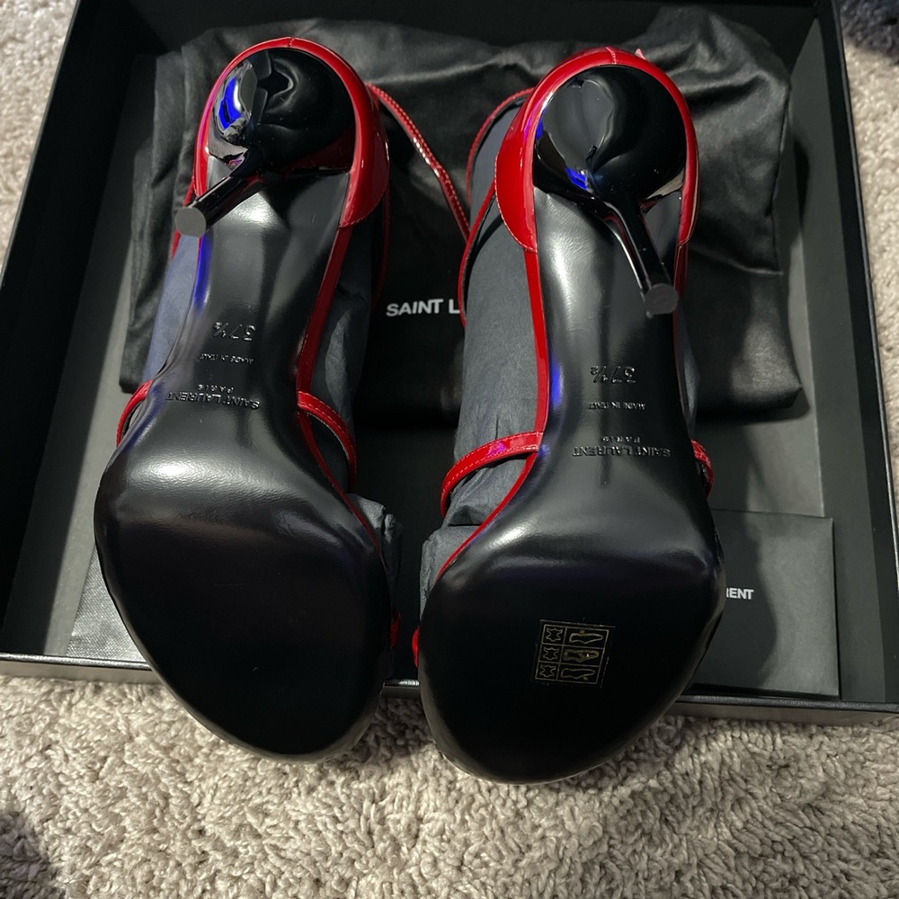 Saint Laurent Red and Black Heels